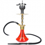 MVP 360 GOLD EDITION shisha pipe : Size:T.U, Color:RED / GOLD RING