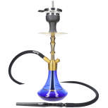 MVP 360 GOLD EDITION shisha pipe : Size:T.U, Color:BLUE / GOLD RING