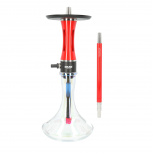 OVO DOPE 360 Clear Shisha Pipe : Size:T.U, Color:NOTORIOUS RED