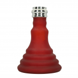 MELINA Vase with ring : Size:T.U, Color:FROSTED RED