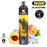 Puff 18k Supremevape Tornado 2% Nikotin : Taille:T.U, Couleur:PEACH ICE