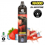 Puff 18k Supremevape Tornado 2% Nikotin : Taille:T.U, Couleur:STRAWBERRY ICE