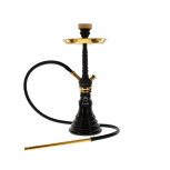 MYA MELINA shisha pipe : Size:T.U, Color:BLACK GOLD / BLACK