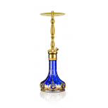 ADALYA ATH B-BRASS shisha pipe : Size:T.U, Color:BUHARI-SAFIR(D.BLUE)