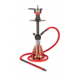 DUM LITTLE ROCKET shisha pipe : Size:T.U, Color:BLACK / RED