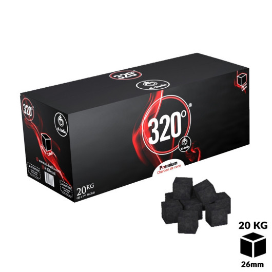 Węgle El-Badia 320° CUBES 26mm 20 Kg