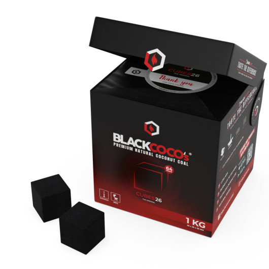 Уголь BLACKCOCO's CUBES 26мм 1КГ